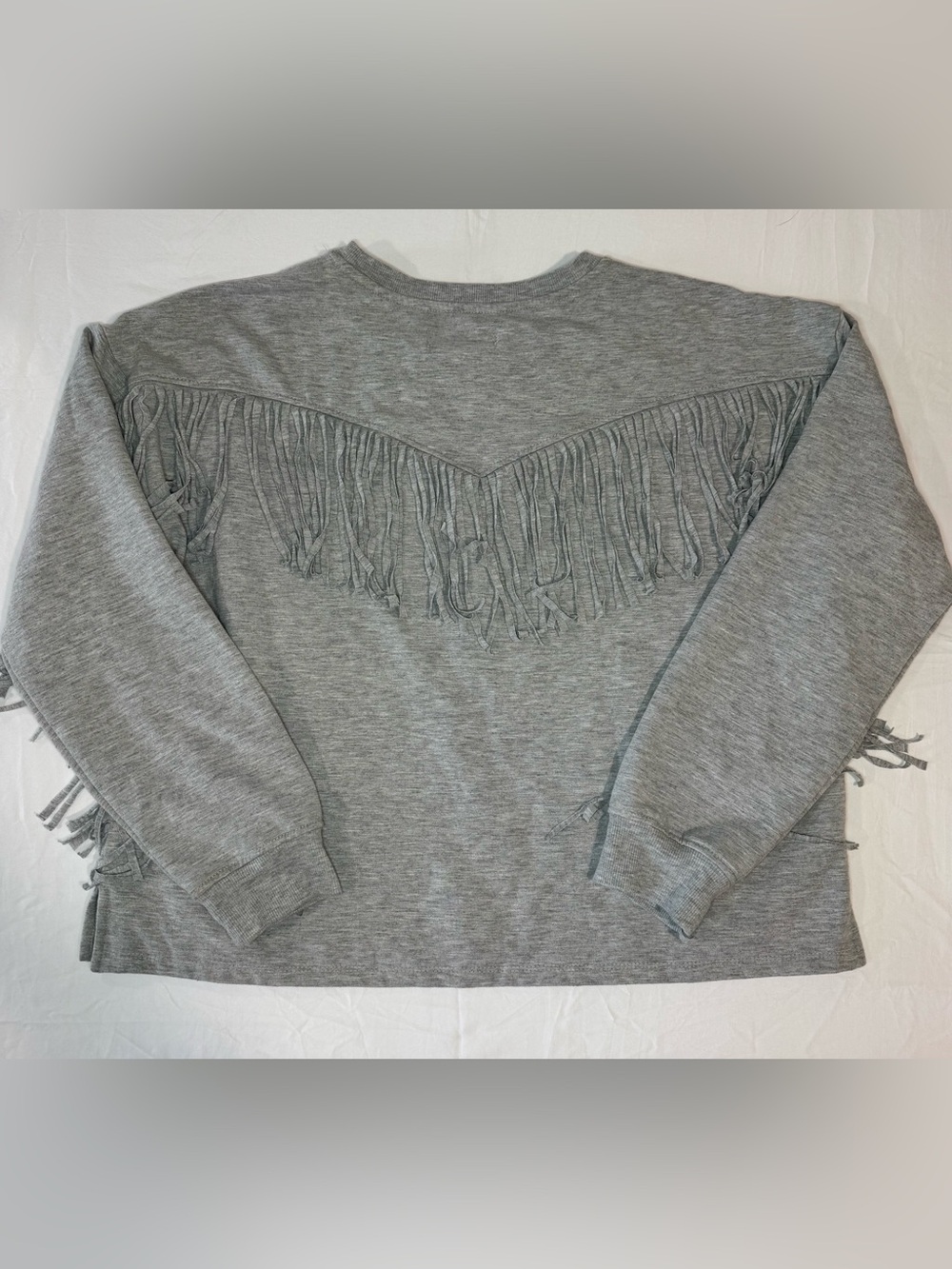 Idyllwind Miranda Lambert Gray Fringe Western Sweatshirt M